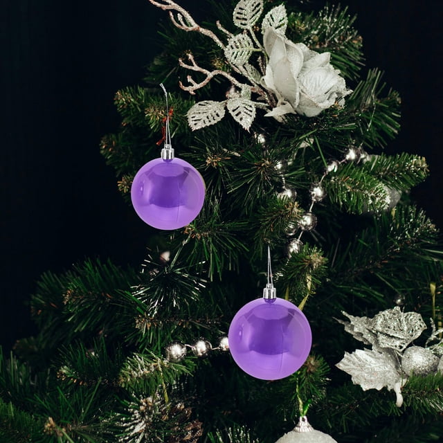unbranded 37Ud Esferas Decorativas Moradas Para Árbol De Con Gancho Fácil Y Acabado Perlado