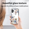 thumbnail image 3 of SaniMore for iPhone 16 Case, Diamonds Glass Magnetic Support Flexible TPU Flower Pattern Cover with Rotatable Ring Kickstand Shockproof Protective Shell for iPhone 16, Purple Flower, 3 of 9