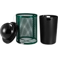 thumbnail image 2 of 36 Gallon Thermoplastic Coated Mesh Receptacle w/Dome Lid, Green, Unassembled, 2 of 6
