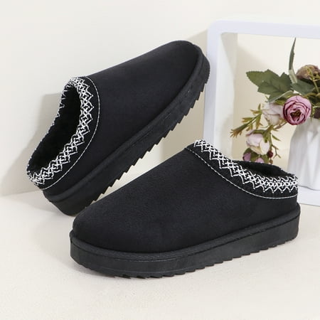 

plus size snow boots women‘s thick-soled Mao Mao shoes 2024 winter new Baotou fur one fleece-lined warm cotton shoes