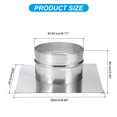 thumbnail image 2 of Uxcell 6" Galvanized Steel Duct Connector Flange Air Ducting Mounting Plate,10"x10" Base, 2 of 5