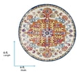 thumbnail image 3 of Livabliss Area Rugs for Living Room, 4ft Round Harput Traditional Blue Round Rug, Bedroom Dining Room Home Decor Stain Resistant Carpet (3'11" x 3'11"), 3 of 11