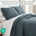 thumbnail image 2 of Southshore Fine Linens Oversized Quilt Bedding Set lightweight, prewash fabric soft coverlet bedspread 2-Piece, One matching sham (68 in wide x 98 in long), Pebble Blue Mirage, Twin / Twin XL, 2 of 9