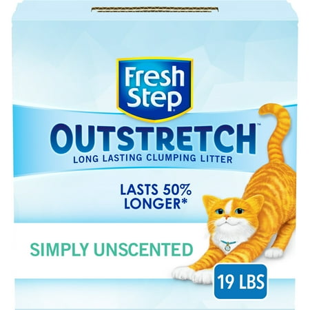 UPC: 0044600601069 | Fresh Step Outstretch Long Lasting Concentrated Clumping Cat Litter  Unscented  19 lbs