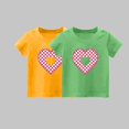 thumbnail image 2 of Kaemgyyd 2 Pack Toddler Baby Summer Clothes Fashion Heart Short Sleeve T-Shirt Casual Loose Crew Neck Tee Tops for 1-14 Years, 2 of 3
