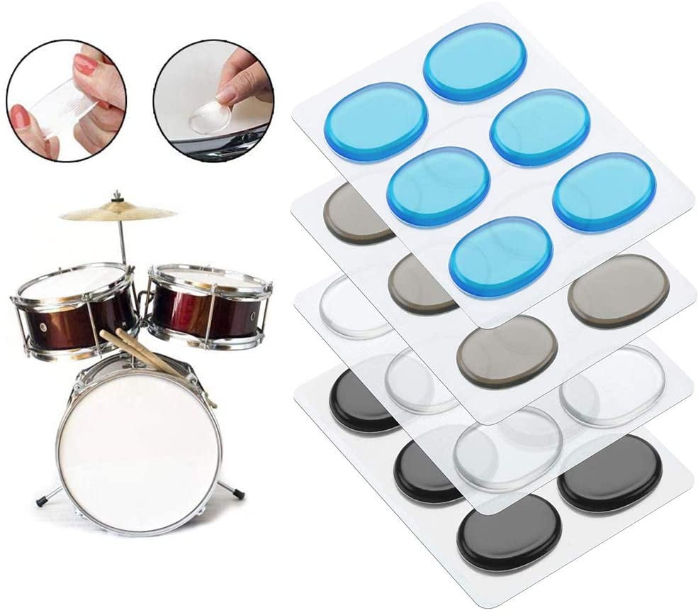 24Pcs Drum Damper Gel Pads for Drums Tone Control Musicians Drummer