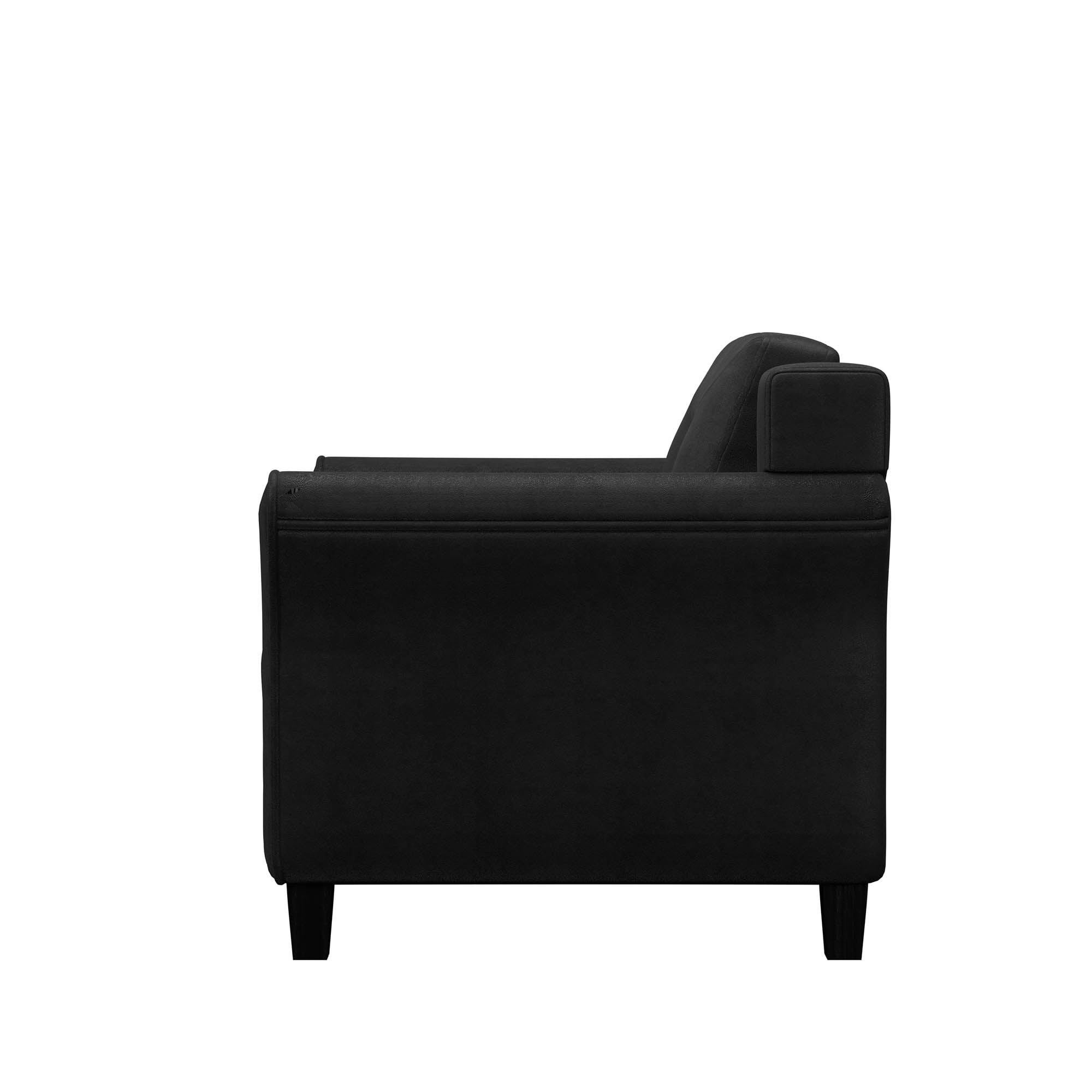 Lifestyle Solutions Taryn Club Chair, Black Fabric