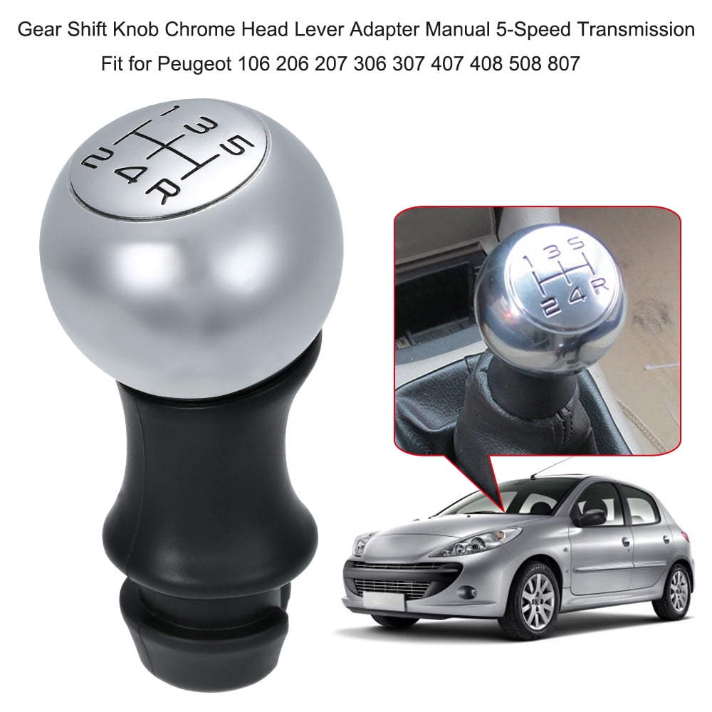 Gear Shift Knob Chrome Head Lever Adapter Manual 5-Speed