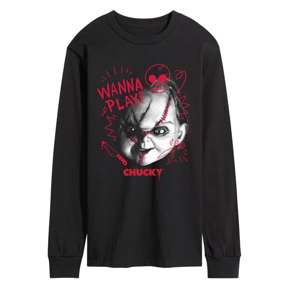 Chucky - Head Sketch - Men's Long Sleeve Graphic T-Shirt