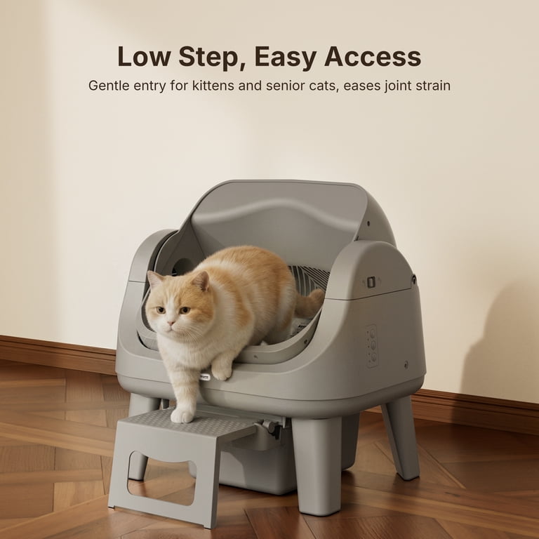 PetPivot AS12 Automatic Cat Litter Box Self-Cleaning with Safety