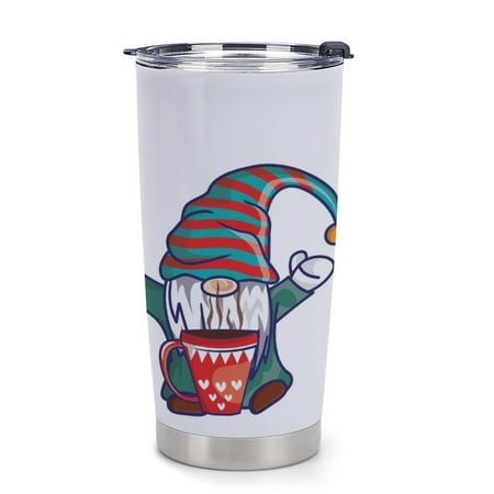 

ANYWAY.GO Thermal Insulation Coffee Travel Mug with Lid Spill Proof Bundle Merry Christmas Cute Gnomes Portable Thermal Thermal Cup for Car 20oz