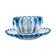 thumbnail image 2 of GUOOL Breakfast Bowl, Flower Pattern Lotus Flower Shaped Lace Decorative Lotus Bowl, blue, 2 of 9