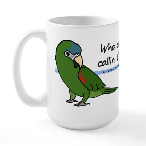 CafePress - Hahn's Macaw Little Large Mug - 15 oz Ceramic Large White Novelty Mug
