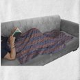 thumbnail image 6 of Ethnic Soft Flannel Fleece Throw Blanket, Diagonal Checkered Pattern with Simple Blossoms Geometric Design with Dots, Cozy Plush for Indoor and Outdoor Use, 50" x 70", Multicolor, by Ambesonne, 6 of 6