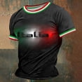 thumbnail image 2 of CONZONE Mens T-Shirts Short Sleeve T Shirts for Men Crew Neck Italy Day Graphic Casual Summer Tee Tops, 2 of 3