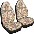 thumbnail image 3 of POLERO Vintage Floral Pattern Breathable Vehicle Seat Covers for Automotive, Polyester Fabric Car Decor Car Seat Covers Van, 3 of 13