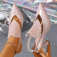 thumbnail image 5 of SACFOF Heels Women Pumps Closed Toe Ankle Strap Pointed Toe Heeled Sandals for Women Stiletto Wedding Dress Shoes, 5 of 6