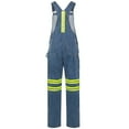 thumbnail image 4 of JuicyTrendz Men’s Hi-Vis Bib Overalls – Heavy Duty Workwear With Reflective Stripes and Adjustable Straps Yellow Light-Blue W36-L30, 4 of 6