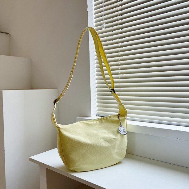 Bolso de hombro sólido Harajuku para mujer, bolsos multifunción simples que combinan con todo, bolsos cruzados de gran capacidad, monedero para adolescentes Fivean unisex