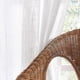 thumbnail image 3 of Cortina Transparente Blanca - Cortinas De Voile con Ojales para Ventana con Patrón Cruzado Decoración del Hogar Filtrado De Luz Boda Semitransparente Suave, L 132 X H 240 Cm, 2 P, 3 of 5