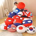 thumbnail image 3 of Almohada de peluche de bola de Polandball de 30-40cm, Countryball, Japón, Estados Unidos, Ucrania, Suiza, Alemania, Italia, juguete Kawaii, regalos para niños, 3 of 4