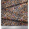 thumbnail image 3 of Soimoi Grey Cotton Jersey Fabric Leopard Animal Skin Printed Fabric 1 Yard 58 Inch Wide, 3 of 3
