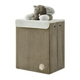 thumbnail image 5 of Collapsible Folding Corduroy Kids Plush Laundry Hamper Toy Storage - Gray Elephant, 5 of 11