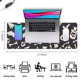 thumbnail image 5 of Long Mouse Pads for Desk,Spooky Halloween Icons Pattern Desk Mats on Top Of Desks, Desk Mouse Pad Extra Large with 3mm Non-Slip Base and Stitched Edge for Gaming,Office,Work,Home 31.5x11.8in, 5 of 5