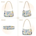 thumbnail image 7 of FORMRS Womens Shoulder Bag with Chain Strap Clutch Purse Cute Tote Handbag, Blue Wildflower Pattern, 7 of 7