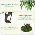 thumbnail image 5 of Studyset Artificial Ficus Tree for Home Decor,4FT Faux Floor Tree White Imitation Ceramic Planter,Indoor Outdoor Lifelike Fake Ficus Tree with Pebbles & Green Fake Moss,Artificial Plants Indoor, 5 of 8