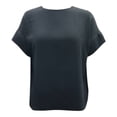 thumbnail image 1 of GEORGE G BLUSA CR MC CON DOBLADILLO LISA, 1 of 4