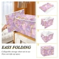 thumbnail image 2 of Yayeee Collapsible Cube Storage Bin with Lid Fabric Closet Decorative Basket with Handles, Pastel Pink Marble Pattern, 2 of 7