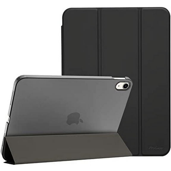 ProCase for iPad 10th Generation Case 2022 iPad 10.9 Case, Slim Hard Shell Translucent Back Tri-fold Smart Cover Protective Cases for 10.9" 2022 iPad 10th Gen A2696 A2757 A2777 –Black