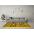 thumbnail image 3 of Ahgly Company Machine Washable Indoor Rectangle Abstract Yellow Modern Area Rugs, 4' x 6', 3 of 4