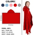 thumbnail image 2 of Towel Hiturbo Kids - Forro polar con capucha (127 x 76 cm), color rojo, 2 of 7