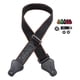 thumbnail image 3 of Correa de guitarra ajustable, alargada con soporte para púas, correas de hombro para guitarra cómodas y acolchadas suaves, cinturones ajustables para negro Hugo Correa de bajo, 3 of 10