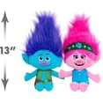 thumbnail image 2 of Trolls 13-inch World Tour Poppy & Branch Friendship Plush 2-Pack Stuffed Animal, 2 of 5