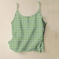 thumbnail image 2 of Ltctricy Camisole Tops for Women Cotton Linen Scoop Neck Spaghetti Strap Plaid Tank Tops Casual Loose Summer Blouses, 2 of 5