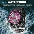 thumbnail image 4 of Findtime Women's Sport Watch Digital Waterproof Watches Military Watches Analog Outdoor Wrist Watch LED Luminous Alarm Stopwatch Dual Time Wristwatch, 4 of 7