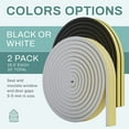 thumbnail image 4 of 66 Feet Self Stick Foam Weather Stripping Door Window Seal Draft Stopper Insulation Tape for Windows and Doors Soundproof Weatherstripping Gap Blocker, 4 of 6