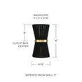 thumbnail image 3 of Capital Lighting 641221 Cecilia 2 Light Sconce - Bleached Natural Rope / Patinaed Brass, 3 of 7