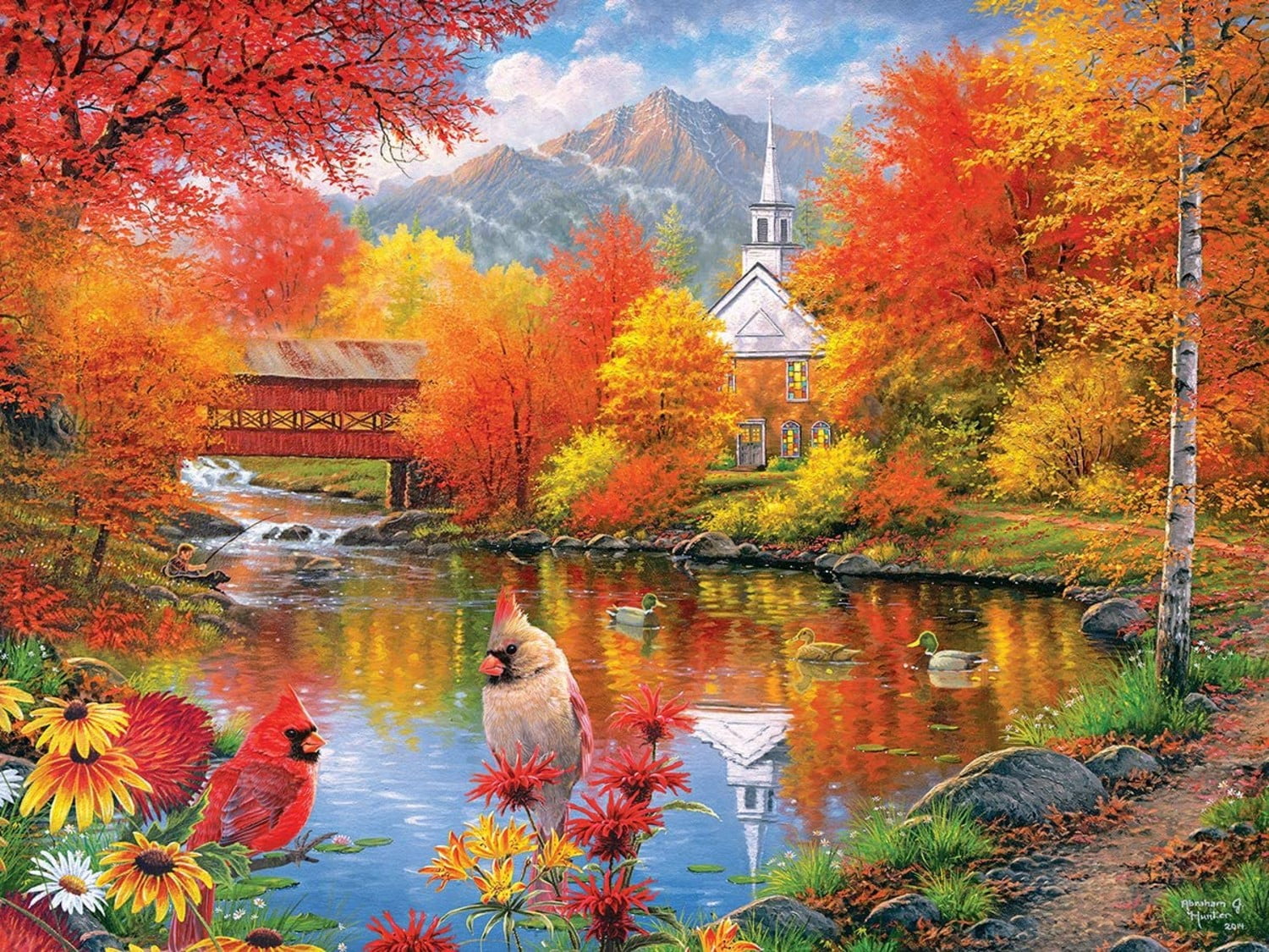 Abraham Hunter 1000 Piece Jigsaw Puzzle Autumn Tranquility Walmart Com Walmart Com