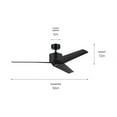 thumbnail image 3 of 330130SBK-Kichler Lighting-Almere - 3 Blade Ceiling Fan In Modern Style-12.8 Inches Tall and 56 Inches Wide-Satin Black Finish-Satin Black Blade Color, 3 of 4
