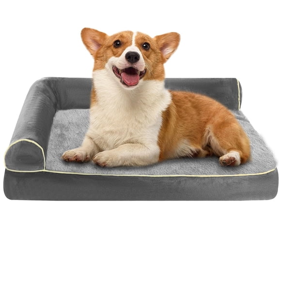 Cama Ortopédica de Perro, Cama Sofá de Espuma Viscoelástica para Perros Gatos, Cama Suave Resistente Antideslizante con Funda Extraíble Lavable Accesorios para Mascotas