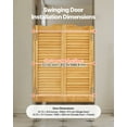 thumbnail image 5 of VEVOR Double Saloon Doors, 32"W x 42" H Arched Top Interior Swinging Cafe Doors, Premium Pine Wood, with Hinges & Hardware Kit, Easy to Install, for Hallway Kitchen Bar Pub Entrance, Log Color, 5 of 9
