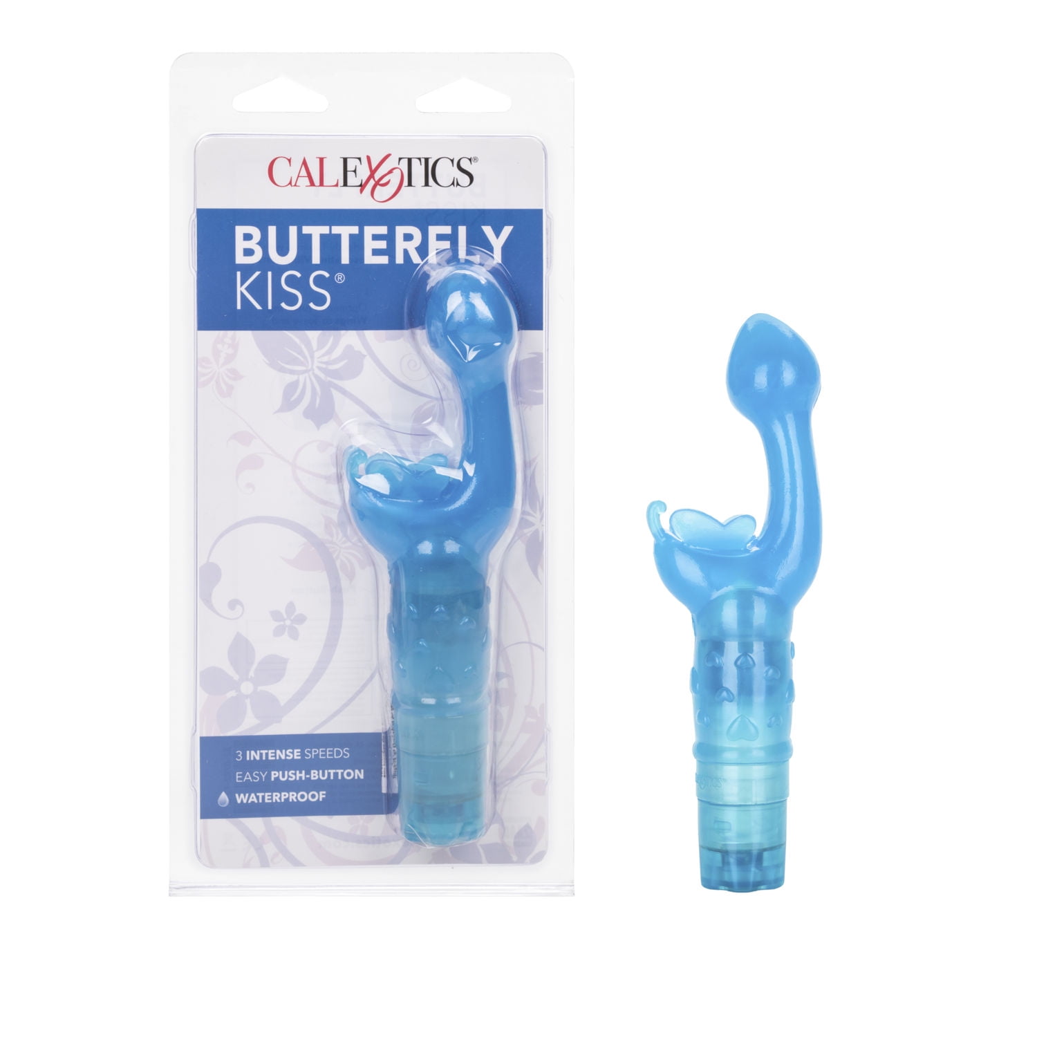 California Exotic Novelties CalExotics Original Best Selling 3-Speed Butterfly Kiss Vibrator - Blue