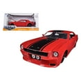 thumbnail image 2 of 1965 Ford Mustang Red With Black Stripes 1/24 Diecast Car Model by Jada, 2 of 2