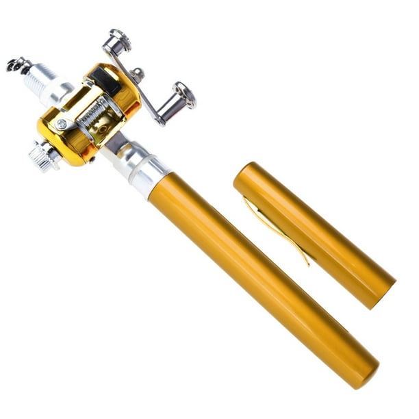 Telescopic Mini Fishing Pole Portable Pocket Fishing Pole Pen Shape Folded Fishing  Rod Reel Wheel Fishing Rod Mini Fishing Rod 