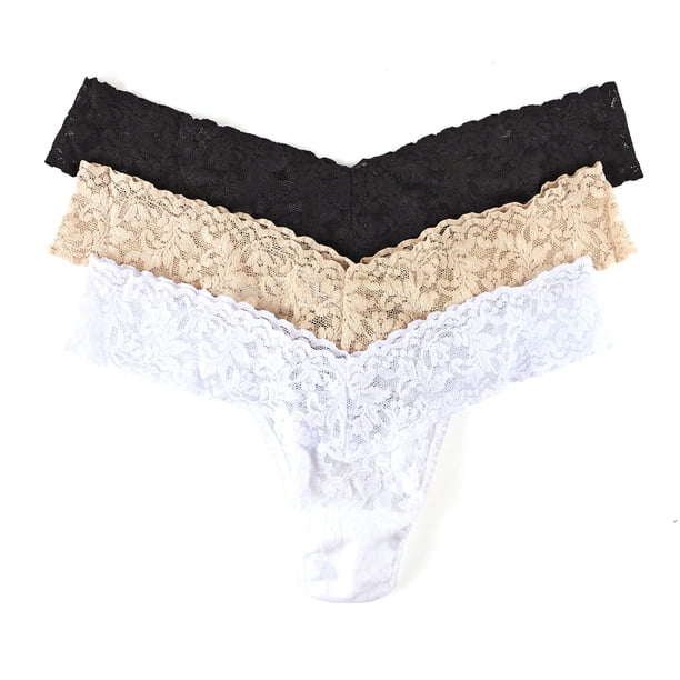 Calzones Hanky Panky Signature de Encaje de Cintura Baja Pack de 3