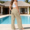thumbnail image 3 of Lullu Summer Girls Wide Leg Pants Casual Lightweight Straight Palazzo Pants, Sizes 4-15, 3 of 6